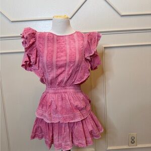 LoveShackFancy Vibrant Pink Natasha Dress